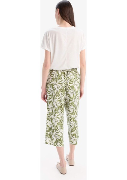 Desenli Düz Paça Kapri E5256AX25SM