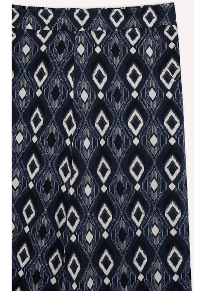 Desenli Düz Paça Kapri E5256AX25SM