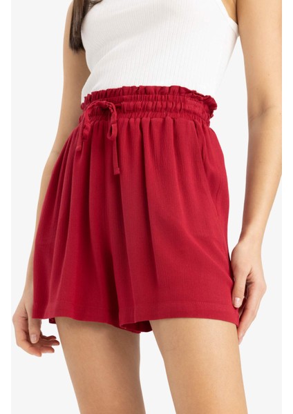 Beli Lastikli Kısa Paça Krinkıl Viskon Şort D8211AX25SM indirimleri