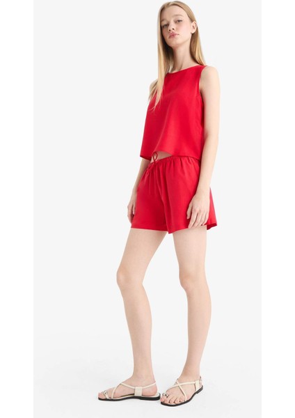 Coool Regular Fit Normal Bel Kısa Paça Keten Karışımlı Şort D8008AX25HS fiyatları