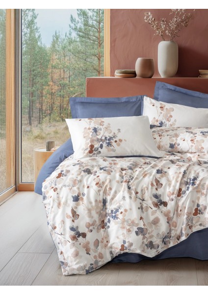 Nebulae Indigo Saten Nev Takımı Çift Kişilik