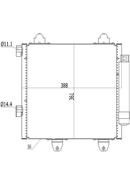 Orıs CPE611016 - Klima Radyatörü Kondenseri P107 05 14 1.0i 12V-1.4HDİ 05 C1 1.0i 12V-1.4HDİ 05