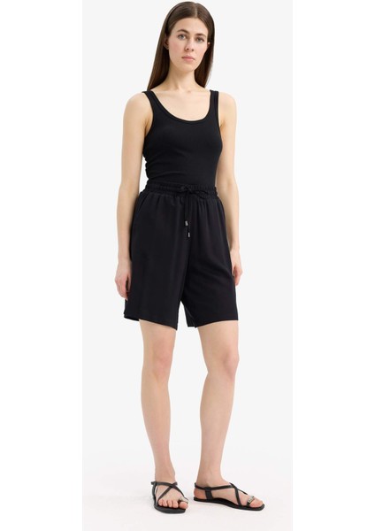 Yüksek Bel Kısa Paça Viskon Şort N5389AZ25HS fiyatları