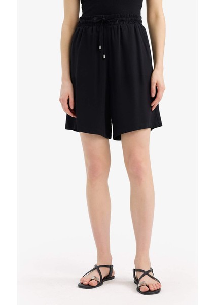 Yüksek Bel Kısa Paça Viskon Şort N5389AZ25HS