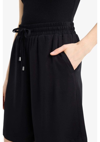 Yüksek Bel Kısa Paça Viskon Şort N5389AZ25HS