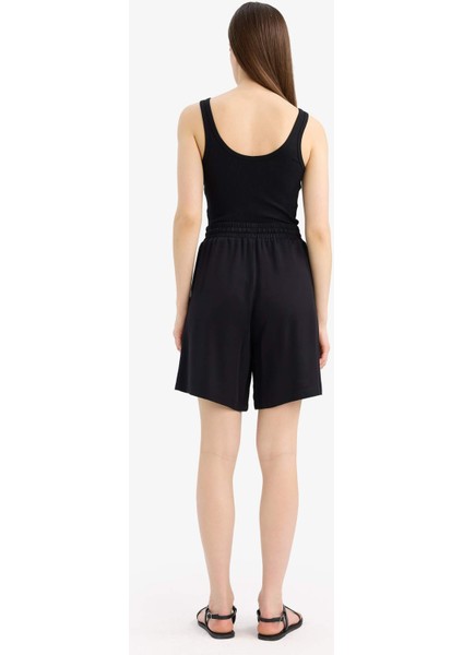 Yüksek Bel Kısa Paça Viskon Şort N5389AZ25HS