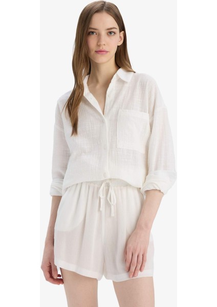 Beli Lastikli Kısa Paça Krinkıl Viskon Şort D8211AX25SM fiyatları