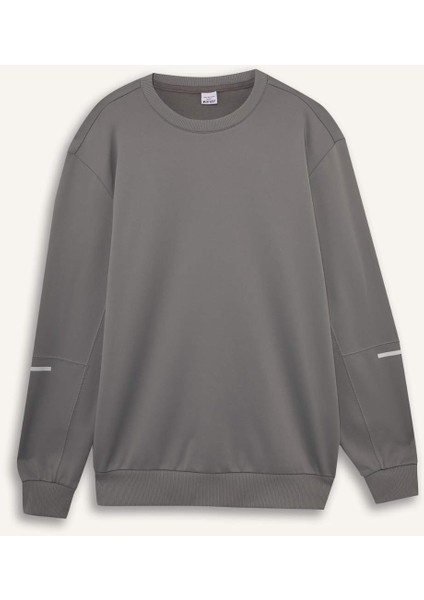 Fit Standart Fit Bisiklet Yaka Sporcu Sweatshirt F2379AX25WN