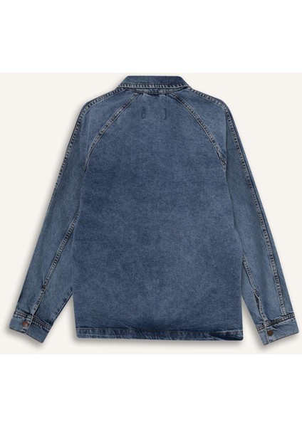 Relax Fit Fermuarlı Denim Ceket F0097AX25AU modelleri