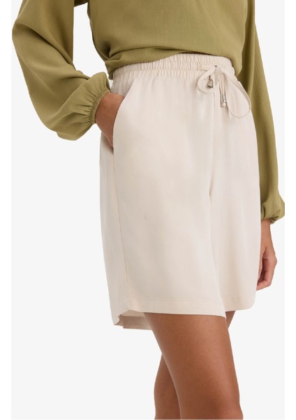 Yüksek Bel Kısa Paça Viskon Şort N5389AZ25HS indirimleri