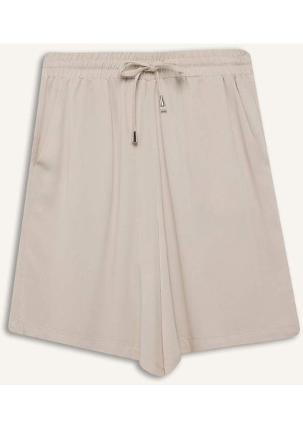 Yüksek Bel Kısa Paça Viskon Şort N5389AZ25HS