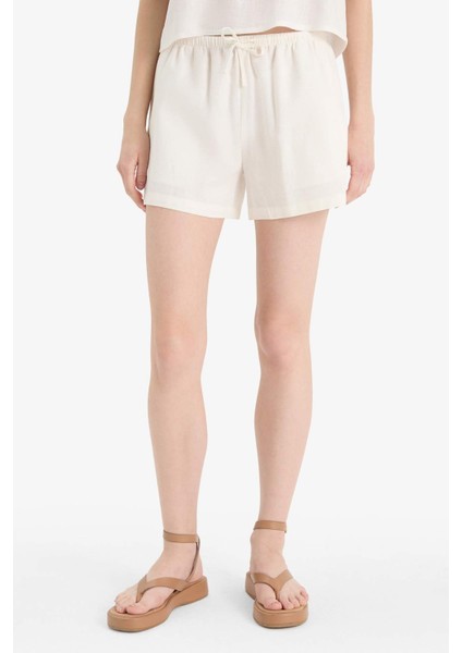 Coool Regular Fit Normal Bel Kısa Paça Keten Karışımlı Şort D8008AX25HS fırsatları