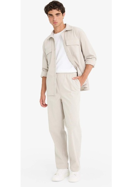 Wide Leg Geniş Paça Fitilli Kadife Pantolon F2042AX25WN fırsatları