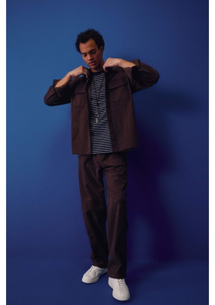 Wide Leg Geniş Paça Fitilli Kadife Pantolon F2042AX25WN