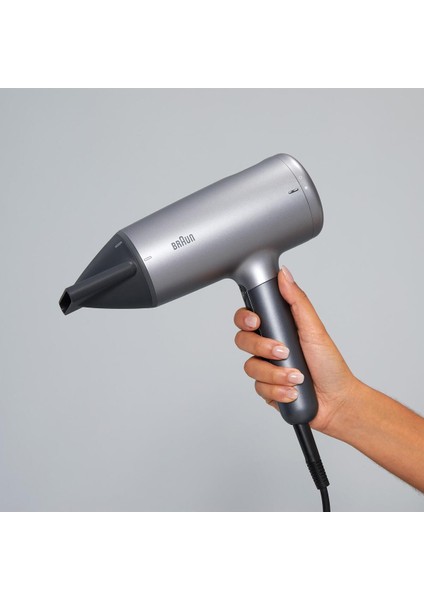 Gri Renkli 2200W 3 Başlıklı Iontec Difüzörlü Saç Kurutma Cihazı modelleri