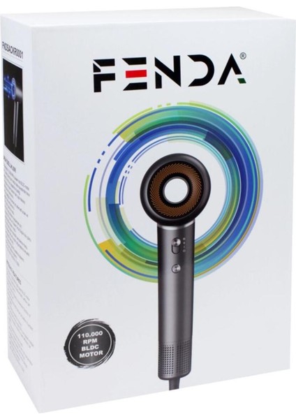 Gri Profesyonel Saç Kurutma Cihazı FNDSACKR0001, Güçlü ve Hızlı Kurutma Sağlar