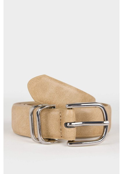 Kadın Oval Toka Suni Deri Jean Kemeri F3284AXNS