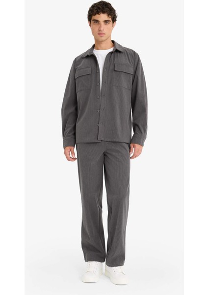 Wide Leg Geniş Paça Fitilli Kadife Pantolon F2042AX25WN modelleri