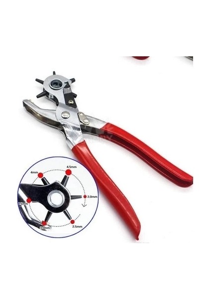 6 Farklı Boyutta Kemer Delme Pensesi Kemer Delici ( Lisinya ) modelleri