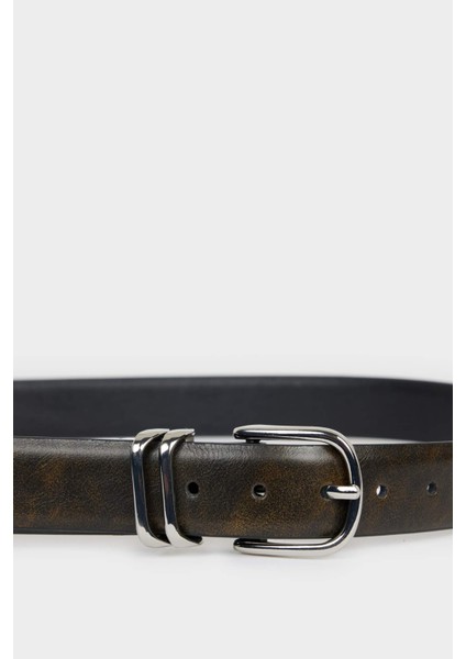 Kadın Oval Toka Suni Deri Jean Kemeri F3284AXNS modelleri