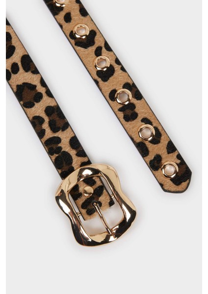 Kadın Leopar Desenli Suni Deri Günlük Kemer F3368AXNS fiyatları
