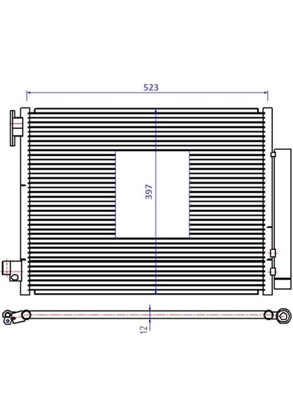 Orıs CRN454020 - Klima Radyatörü Kondenser Renault Clıo Iv 12 Captur I 13 Symbol Iıı 14 Dacıa Logan Mcv Iı 14 Dokker 12 Duster 10 Sandero Iı 12 0.9tce 1.0sce 1.2tce 1.5dci 1.6