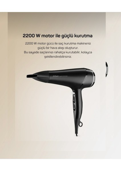 Şık Siyah Saç Kurutma Cihazı, Hızlı ve Etkili Kurutma Sağlar. fiyatları