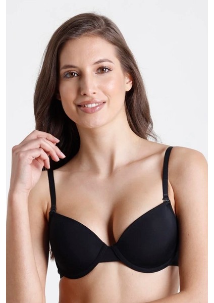Siyah Daylift Toparlayıcı Balenli Dolgusuz Sütyen