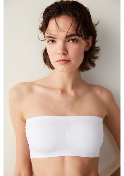 Nu Basic Strapless Optik Beyaz Sütyen fiyatları