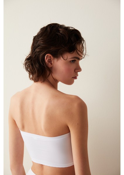 Nu Basic Strapless Optik Beyaz Sütyen indirimleri