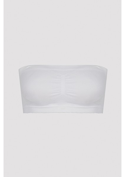 Nu Basic Strapless Optik Beyaz Sütyen