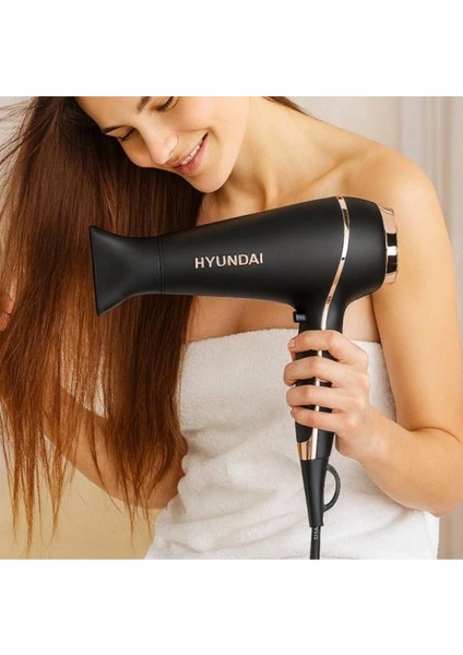 Siyah Elektronik Fön Makinesi 1800 W Saç Kurutma ve Şekillendirme