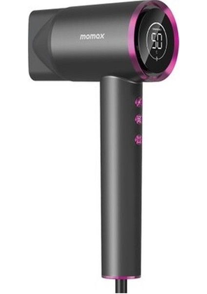 Hızlı ve Etkili Iyon Saç Kurutma Makinesi, Şık Gri Renkli ve Hafif Tasarım