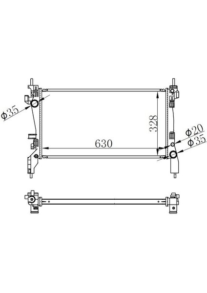 Orıs MFI033034 - Radyatör Mekanik Fıorıno 1.3 Mtj 08 625×359X34