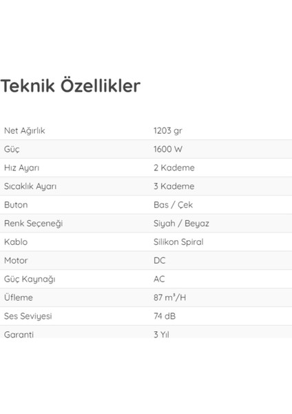 Yüksek Güçlü Duvara Monte Otel Tipi Saç Kurutma Makinesi Beyaz modelleri