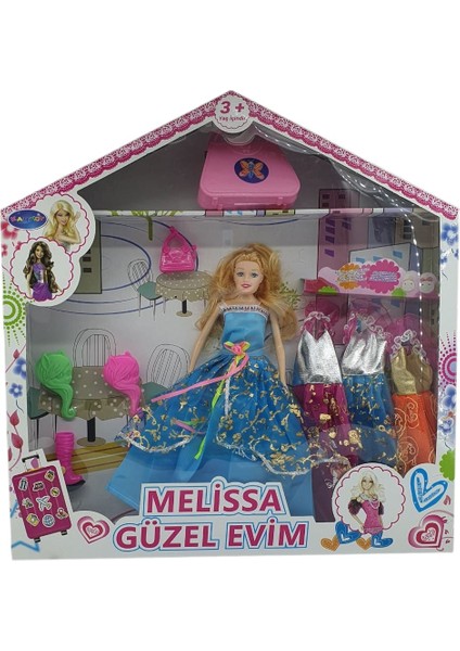 Bebek Yedek Elbiseli ve Aksesuarlı - 1115-21 - Mavi (Lisinya)