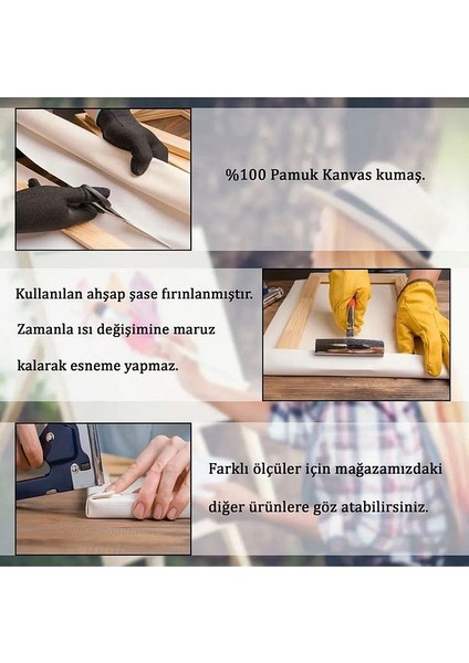 Tuval 35X50 cm 10 Adet Dikdörtgen Arkadan Zımbalı Yüksek Kaliteli Astarlı Hazır Boş Tuval Tablo indirimleri