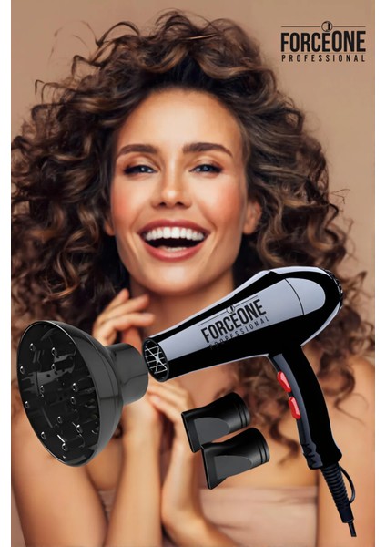 Güçlü 2400W Profesyonel Fön Makinesi, Vigo Başlık ile Şık ve Kullanışlı Tasarım