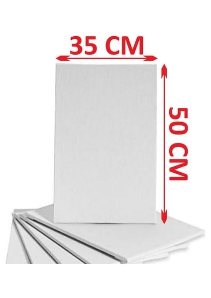 Tuval 35 X50 cm 3 Adet Dikdörtgen Arkadan Zımbalı Yüksek Kaliteli Astarlı Hazır Boş Tuval Tablo