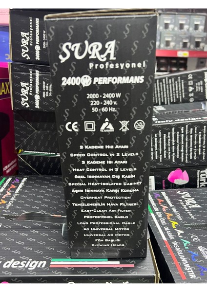 Güçlü 2400W Profesyonel Saç Kurutma Makinesi, Şık Pembe Renk Seçeneğiyle. fırsatları