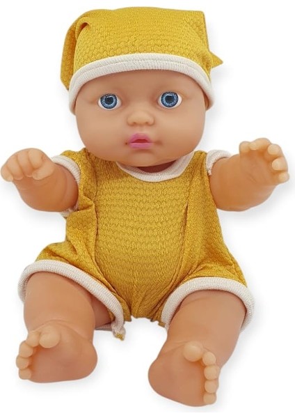 Kıyafetli Et Bebek 35 cm - LMN208 - Sarı (Lisinya)