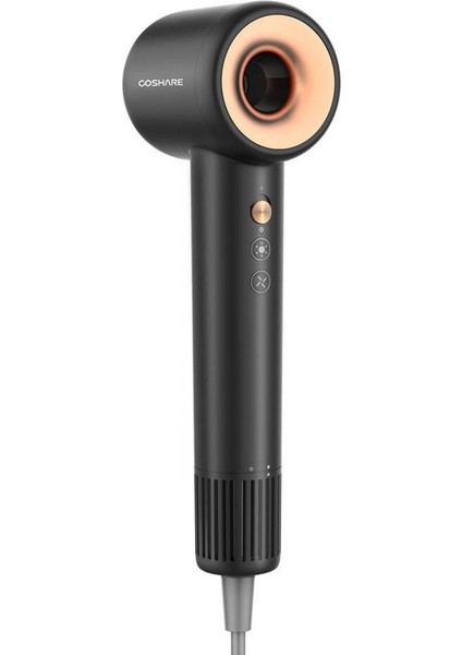 1600W Iyon Teknolojili Siyah Saç Kurutma ve Fön Makinesi