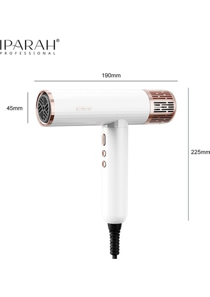 Hızlı ve Güçlü Saç Kurutma Makinesi, Fırçasız Motor, Beyaz Renk modelleri