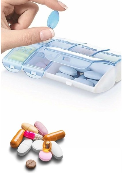 haftalık 7 bölmeli saklama ve hatırlatma kutusu (5224) indirimleri