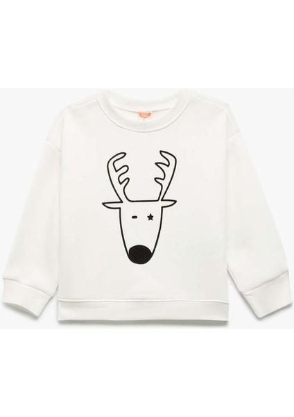 Ekru Erkek Bebek Sweatshirt 6WMB10087TK