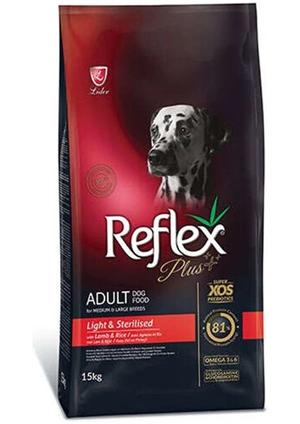 Reflex Plus Light Sterilised Kuzulu Yetişkin Köpek Maması 15 kg