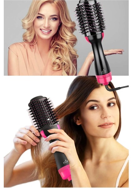 2200W Elektrikli Hava Üflemeli Saç Düzleştirici ve Fön Tarağı Seti, Çok Renkli indirimleri