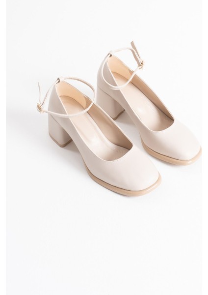 Sansa Bej Cilt Kadın Topuklu Ayakkabı fiyatları