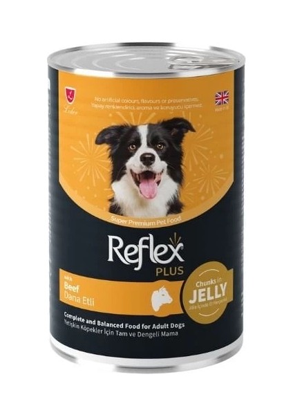 Reflex Plus Jöle Içinde Dana Etli Yetişkin Konserve Köpek Maması 400 gr