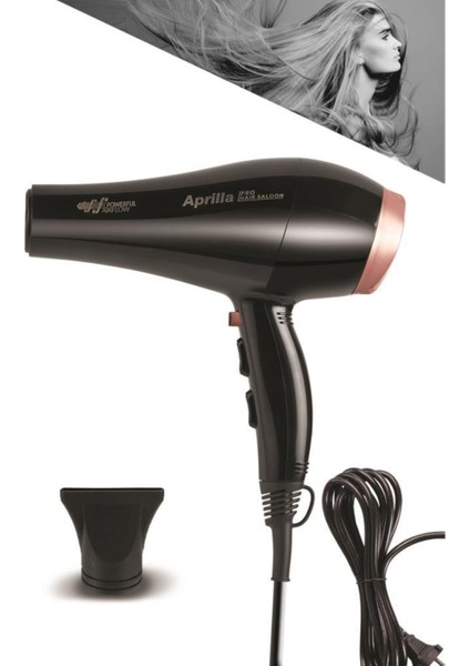 Siyah Profesyonel Saç Kurutma Makinesi, Güçlü ve Hafif Tasarım